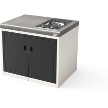 Module de support plan/venit Electric 78 pour Barbecue en Béton Préfabriqué (Blanc, Gris, Noir - 78 x 47 x 47 cm) - Usage Extérieur - Tuozi