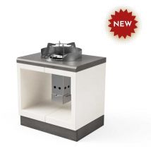 Module de support pour plans de travail kitaway gas pour Barbecue en Béton Préfabriqué (Blanc, Gris - 84 x 63 x 63 cm) - Usage Extérieur - Tuozi