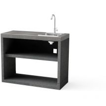 Module de support pour plans de travail kitaway gas pour Barbecue en Béton Préfabriqué (Blanc, Gris - 84 x 63 x 63 cm) - Usage Extérieur - Tuozi