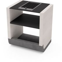 Module de support sud Électrique pour Barbecue en Béton Préfabriqué (Blanc, Gris, Noir - 81 x 60 x 60 cm) - Usage Extérieur - Tuozi