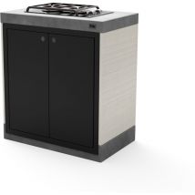 Module Stand plan/venit Gaz 78 pour Barbecue en Béton Préfabriqué (Blanc, Gris, Noir - 78 x 47 x 47 cm) - Usage Extérieur - Tuozi