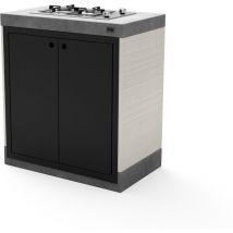 Module Stand plan/venit Gaz 78 pour Barbecue en Béton Préfabriqué (Blanc, gris, noir - 78 x 47 x 47 cm) - Usage Extérieur - Tuozi