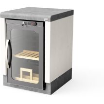 Module Stand réfrigérateur 61 pour Barbecue en Béton Préfabriqué (Blanc, Gris - 61 x 63 x 63 cm) - Usage Extérieur - Tuozi
