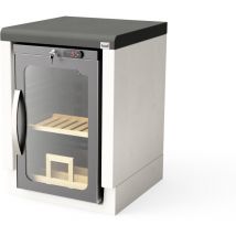 Module Stand réfrigérateur 61 pour Barbecue en Béton Préfabriqué (Blanc, Noir - 61 x 63 x 63 cm) - Usage Extérieur - Tuozi