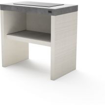 Tuozi - Módulo de soporte plan/venit Electric 78 para Barbacoa de Obra Prefabricada (Blanco, Gris - 78 x 47 x 47 cm) - Uso en Exteriores