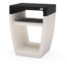 Tréteau latéral ego pour Barbecue en Béton Préfabriqué (Blanc, noir - 60 x 47 x 47 cm) - Usage Extérieur - Tuozi