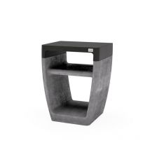 Tréteau latéral ego pour Barbecue en Béton Préfabriqué (Gris, noir - 60 x 47 x 47 cm) - Usage Extérieur - Tuozi