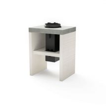 Venit rocket 59 pour Barbecue en Béton Préfabriqué (Blanc, Gris - 59 x 47 x 47 cm) - Usage Extérieur - Tuozi