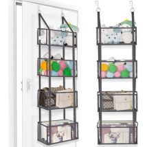 Tür-Organizer, Hänge- oder Wandschrank-Organizer, Regale mit 4 Fächern, doppelte Verwendung, Stauraum für Badezimmer, Kleiderschrank, Kinderzimmer