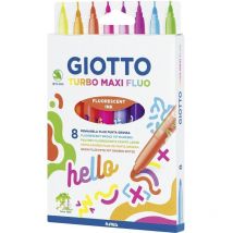 Turbo Maxi Fluo, Neonfasermaler im 6er Etui