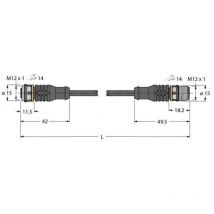 Turck 6630918 Connettore confezionato per sensore o attuatore 1 m Numero di poli: 4 10 pz.