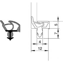 Deventer - Türdichtung SP7575, tpe-v geschäumt, weiss, Karton 100m