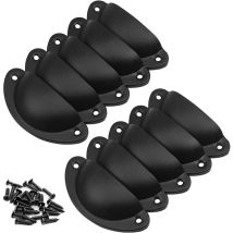 Ccykxa Türknöpfe, 10er-Set, Griffe, Vintage-Möbelknöpfe, Schubladenknöpfe aus Metall, Muschel- und Möbelknopf für Schränke, Garderobe, Kommode,