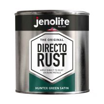 Jenolite - Hunter Green - 1 Litre Tin Directorust Satin Multi Surface Paint - Hunter Green - For Use On Wood, Metal, Plastic, Ceramic & Rusted