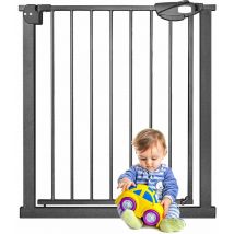 Türschutzgitter Treppenschutzgitter ohne Bohren, Türgitter Baby Absperrgitter, Kindersicherung Treppe Schutzgitter für Kinder und Hunde, Auto-Close,