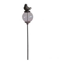 Tuteur boule oiseau rose 10x117cm