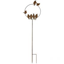 Tuteur déco oiseaux 36x36x122cm