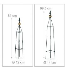 Tuteur de jardin pyramide vert set de 2
