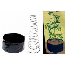 Jardinière souple et tuteur à spirale - Astuceo