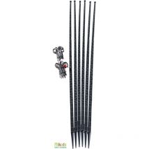 Mikado - Tuteur Tomate - pack 180 anthracite : 6 tuteurs 180 cm et 24 attaches