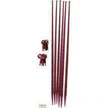 Tuteur Tomate - pack 180 cerise: 6 tuteurs 180 cm et 24 attaches