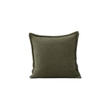 Tuva taie d'oreiller 60x60cm vert foncé.