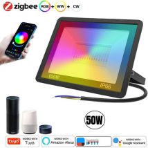Tuya Faro a LED Smart Zigbee RGBCW Impermeabile da Esterno 50W