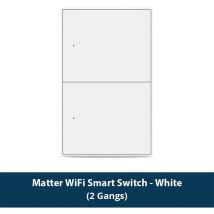 Interruttore a Pulsante Bianco per Luce Smart Matter da Muro Serie Fusion Dimensione: 2 Pulsanti - Tuya