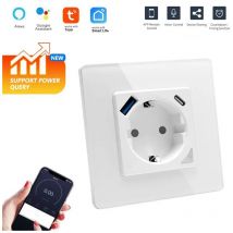 Tuya Presa a Muro Smart WiFi con Uscita USB e Type-C
