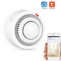 Decdeal - Tuya Smart Smoke Detector WiFi Smart Smoke Detection Alarm Support Mobile app Remote Control