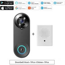 Tuya - timbre de puerta con vídeo inteligente, intercomunicador con WiFi de 1080P, cámara de Audio bidireccional, funciona con Alexa Echo Show y