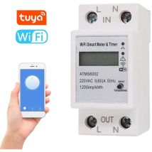 Tuya WiFi Compteur Électrique Intelligent - Minuterie, Contrôle via app, Lecture automatique, Pas besoin de lecture manuelle