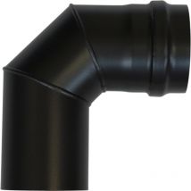 Longueur droite mâle ajustable avec rosace noir - ø 80