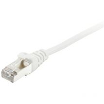 605512 RJ45 Câble réseau, câble patch cat 6 s/ftp 3.00 m blanc contacts dorés 1 pc(s) - Equip