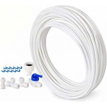 Tuyau d'alimentation en eau de 10 m - Kit de connexion pour réfrigérateur double porte de style européen - 6,3 mm de diamètre
