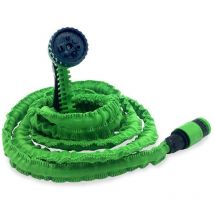 Tuyau d'arrosage extensible avec pistolet - 45 mètres - Vert