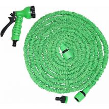 Tuyau d'arrosage extensible de jardin, tuyau pliable avec crochet, 7 fonctions, tuyau d'arrosage extensible avec 7 jets pour jardinage, extérieur,