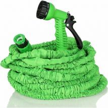 Ulisem Tuyau d'arrosage Flexible et Extensible Tuyau d'arrosage rétractable (45m)tuyau arrosage flexible avec buse de pulvérisation à 8 modes
