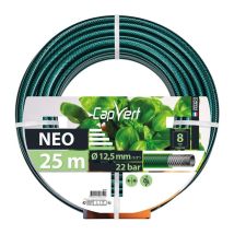 Capvert – Tuyau d'arrosage Neo 19mm x 25m – PVC noir, tricot polyester, résistant aux UV et au gel