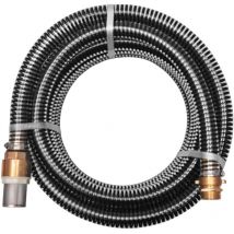 Vidaxl - Tuyau d'aspiration avec raccords en laiton 4 m 25 mm Noir