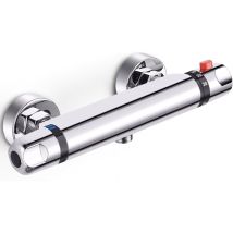 Mitigeur Thermostatique Douche, Robinet Thermostatique De Douche Mural Avec Bouton Sécurité À 38°c Anti-brûlure, Mitigeur De Douche Thermostatique En 