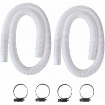 Tuyau de Piscine, 2Pcs 32mm Tuyau pour Piscine Hors Sol, 150cm/59in Tuyau pour Pompe de Piscine pour Intex 330 gph, 530 gph et 1000 gph