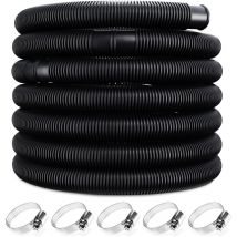 Tuyau de piscine flexible 6/10/14 m ø 32/38 au choix manchon tuyau pompe eau 14m 32mm noir