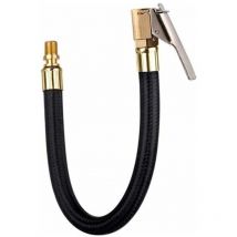 Jormftte - Tuyau de pompe de gonflage de pneu, tuyau en caoutchouc d'air de valve de moto mandrin de pneu de verrouillage avec clip pour outil