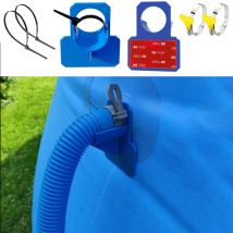 Tuyau de pompe de piscine pour piscines hors sol avec supports, tuyaux de piscine avec supports de tuyau de piscine pour piscines