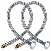 Tigrezy - Tuyau pour Robinet Universel G1/2 Tuyau de Raccordement Flexible SUS304 Acier Inoxydable pour Mitigeur Eau Chaude et Froide Evier Cuisine