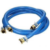 Le Sanitaire - Tuyau de raccordement lot de 2 3 m bleu