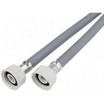 Tuyau de raccordement plastique 3/8’’ 1500 mm, raccords droit 3/4’’