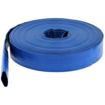 Huggy Tuyaux - Tuyau de refoulement plat ø 25 mm (1'') bleu - Longueur 10 mètres
