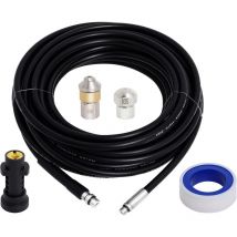 Keyouny - Tuyau Déboucheur Canalisation 20m,furet karcher compatible avec Karcher K2, K3, K4, K5, K6, K7, nettoyeur haute pression 180Bar 60°C pour